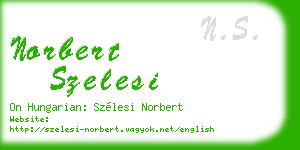 norbert szelesi business card