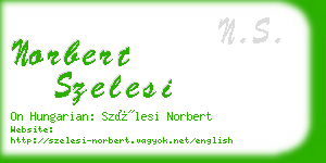 norbert szelesi business card